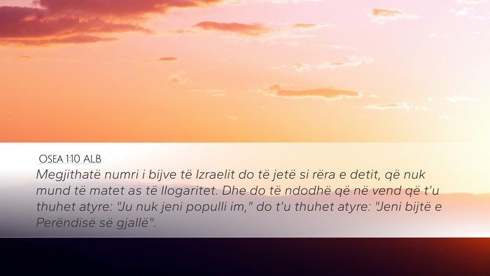 Osea 1:10 ALB Bible Verse Image