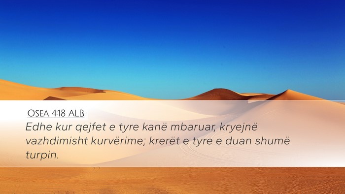Osea 4:18 ALB Bible Verse Image