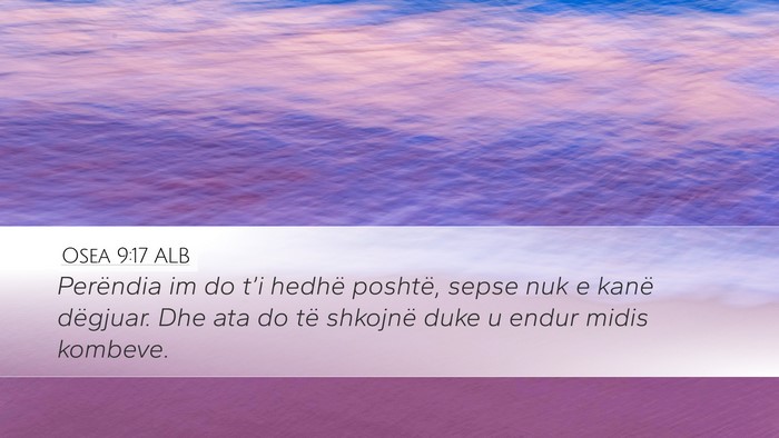 Osea 9:17 ALB Bible Verse Image