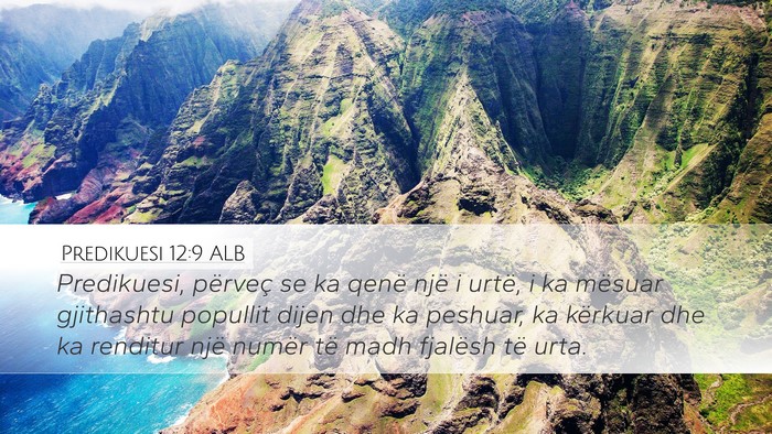 Predikuesi 12:9 ALB Bible Verse Image
