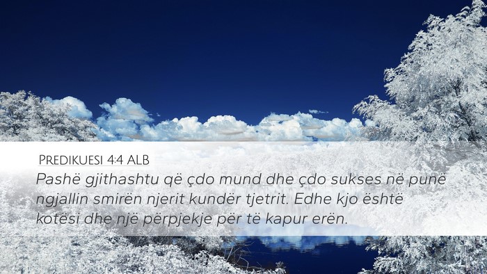 Predikuesi 4:4 ALB Bible Verse Image
