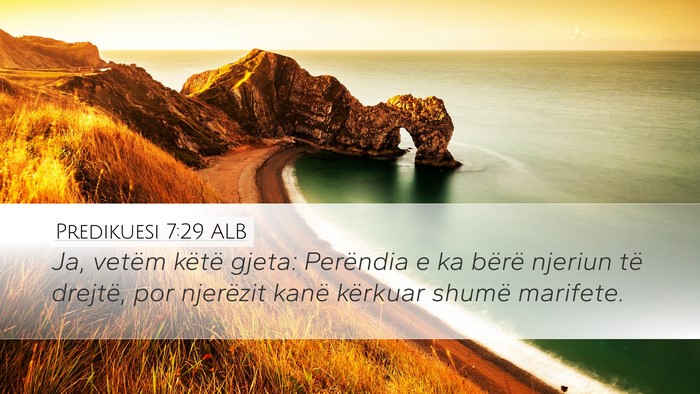Predikuesi 7:29 ALB Bible Verse Image