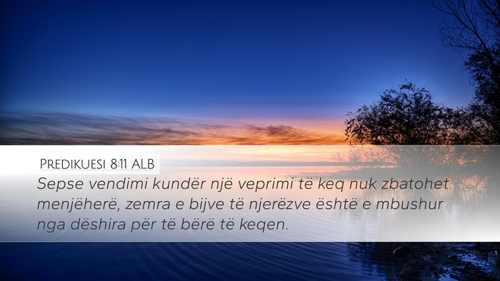 Predikuesi 8:11 ALB Bible Verse Image