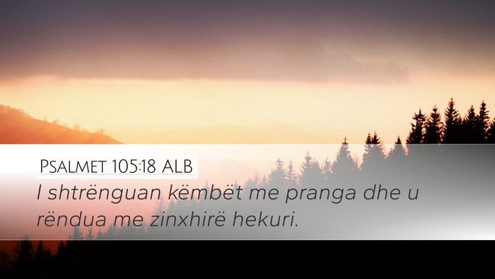 Psalmet 105:18 ALB Bible Verse Image