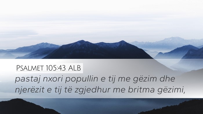 Psalmet 105:43 ALB Bible Verse Image