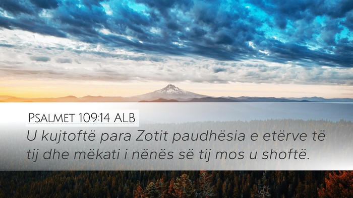 Psalmet 109:14 ALB Bible Verse Image