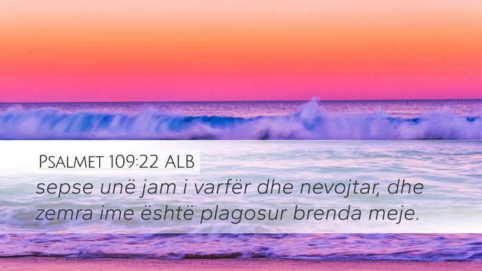 Psalmet 109:22 ALB Bible Verse Image