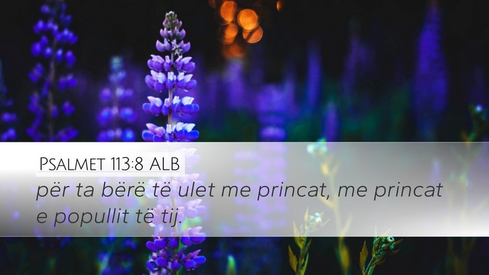 Psalmet 113:8 ALB Desktop Wallpaper - për ta bërë të ulet me princat, me princat e - Desktop Bible Verse Wallpaper