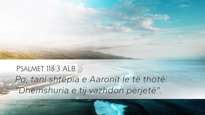 Psalmet 118:3 ALB Bible Verse Image