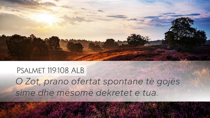 Psalmet 119:108 ALB Bible Verse Image