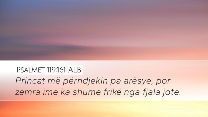 Psalmet 119:161 ALB Bible Verse Image