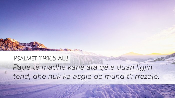 Psalmet 119:165 ALB Bible Verse Image