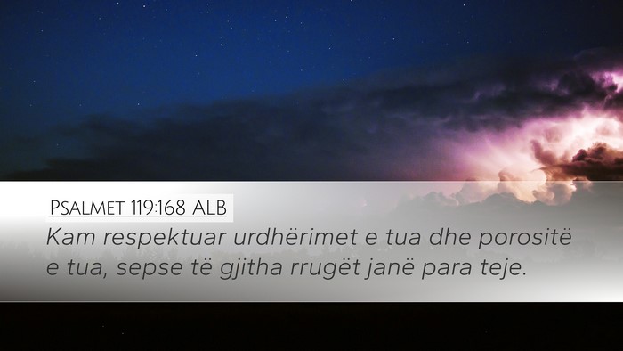 Psalmet 119:168 ALB Bible Verse Image
