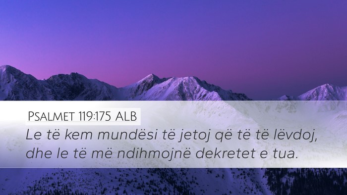 Psalmet 119:175 ALB Bible Verse Image