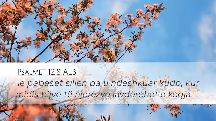 Psalmet 12:8 ALB Bible Verse Image