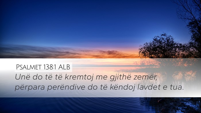 Psalmet 138:1 ALB Bible Verse Image
