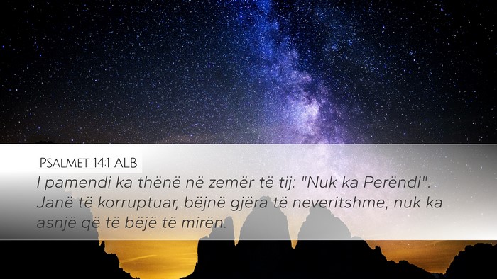 Psalmet 14:1 ALB Bible Verse Image