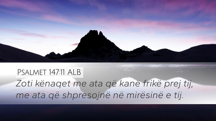 Psalmet 147:11 ALB Bible Verse Image