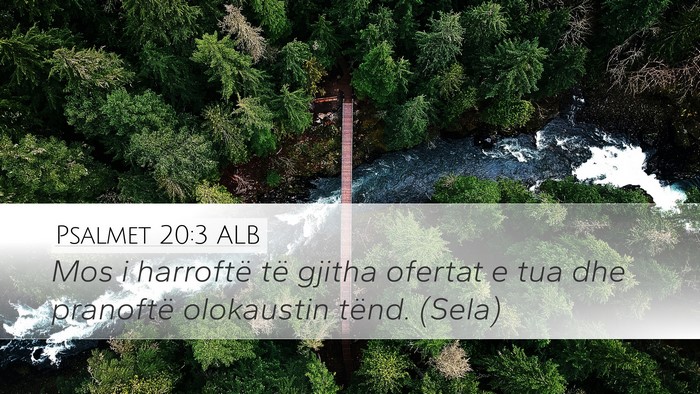 Psalmet 20:3 ALB Bible Verse Image