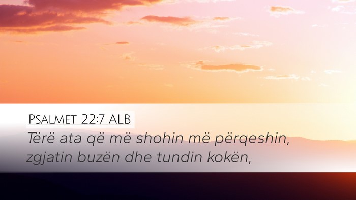 Psalmet 22:7 ALB Bible Verse Image