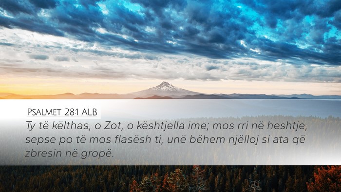 Psalmet 28:1 ALB Bible Verse Image