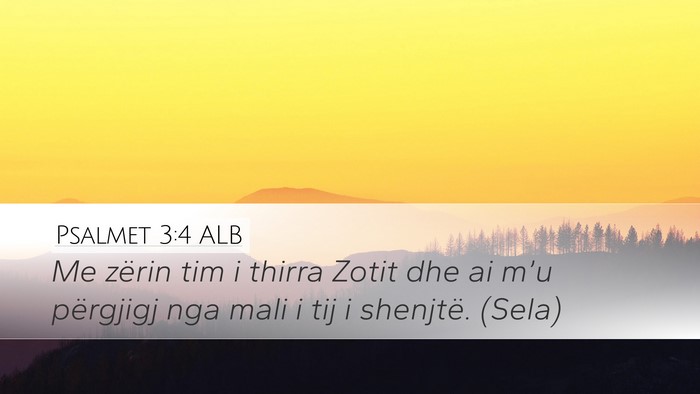 Psalmet 3:4 ALB Bible Verse Image