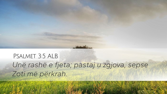 Psalmet 3:5 ALB Bible Verse Image