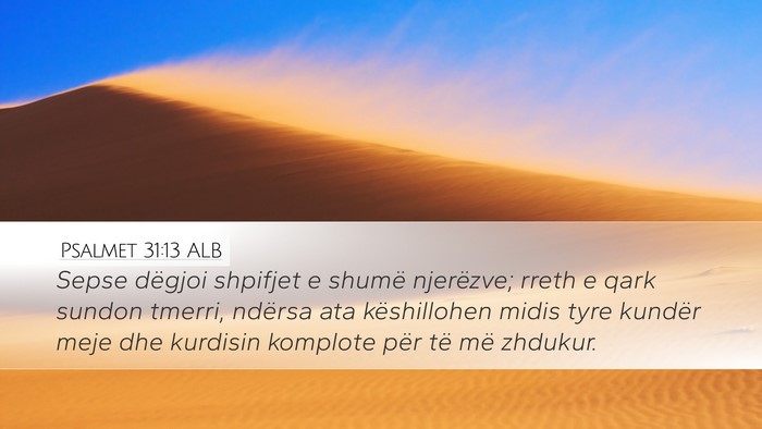 Psalmet 31:13 ALB Bible Verse Image