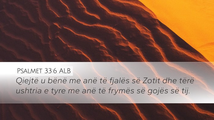 Psalmet 33:6 ALB Bible Verse Image