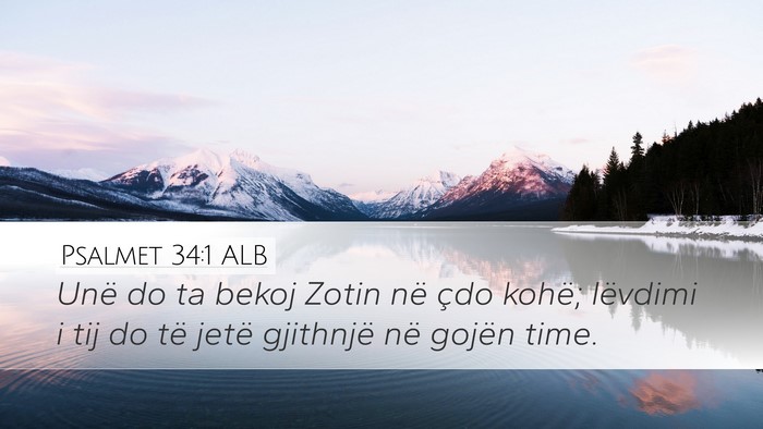 Psalmet 34:1 ALB Bible Verse Image