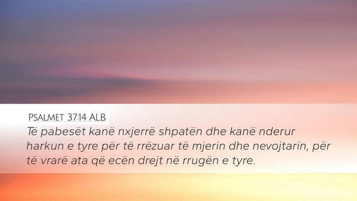 Psalmet 37:14 ALB Bible Verse Image