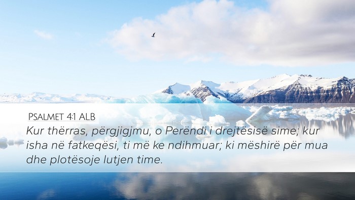 Psalmet 4:1 ALB Bible Verse Image