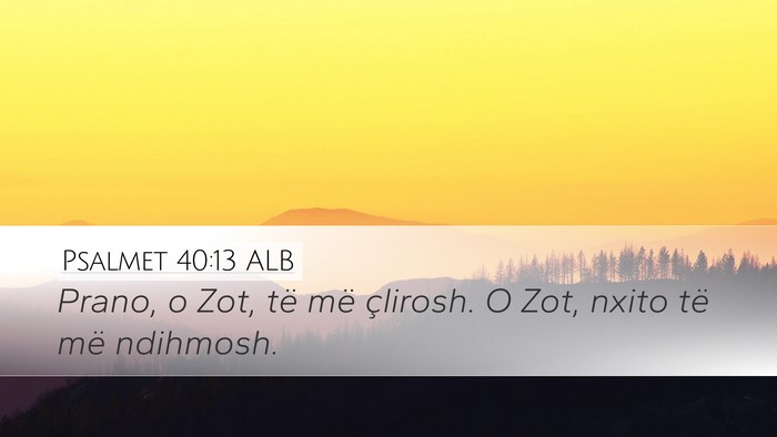 Psalmet 40:13 ALB Bible Verse Image