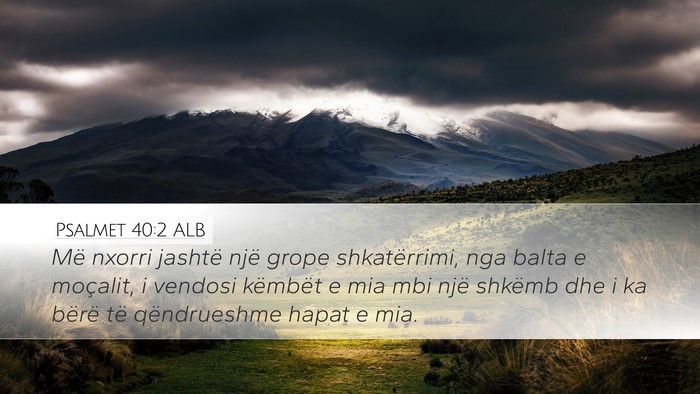 Psalmet 40:2 ALB Bible Verse Image