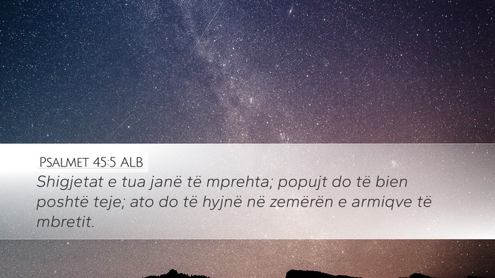 Psalmet 45:5 ALB Bible Verse Image