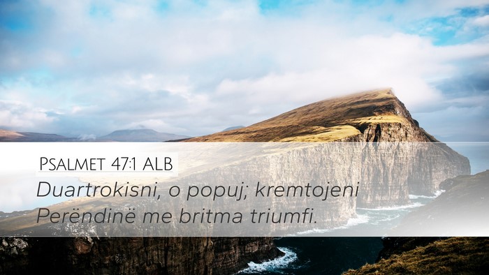 Psalmet 47:1 ALB Bible Verse Image