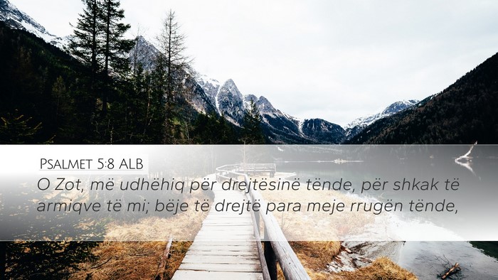 Psalmet 5:8 ALB Bible Verse Image