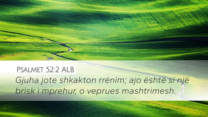 Psalmet 52:2 ALB Bible Verse Image