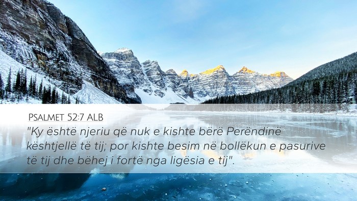 Psalmet 52:7 ALB Bible Verse Image
