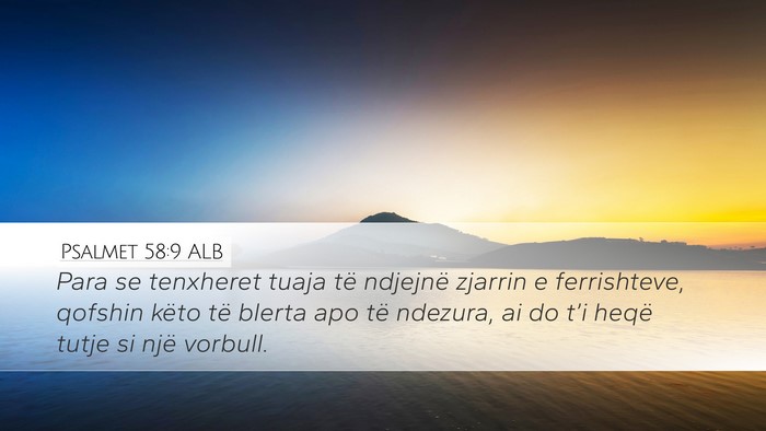Psalmet 58:9 ALB Bible Verse Image