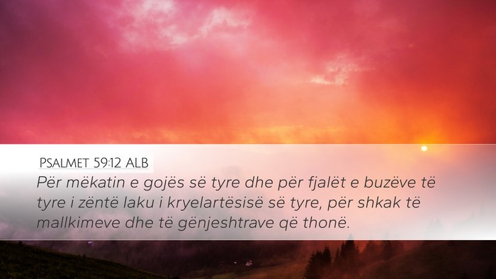Psalmet 59:12 ALB Bible Verse Image