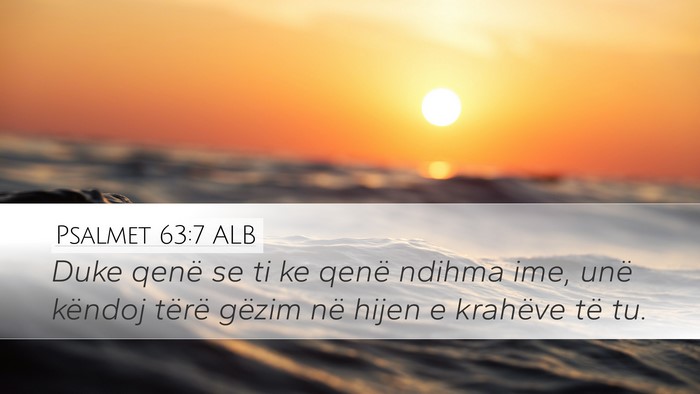 Psalmet 63:7 ALB Bible Verse Image