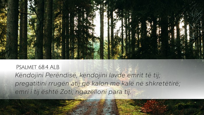 Psalmet 68:4 ALB Bible Verse Image