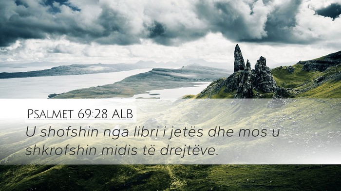 Psalmet 69:28 ALB Bible Verse Image