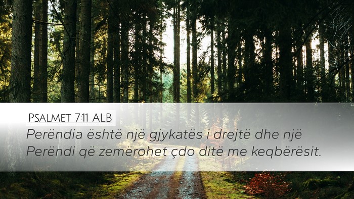 Psalmet 7:11 ALB Bible Verse Image