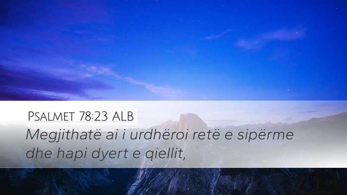 Psalmet 78:23 ALB Bible Verse Image