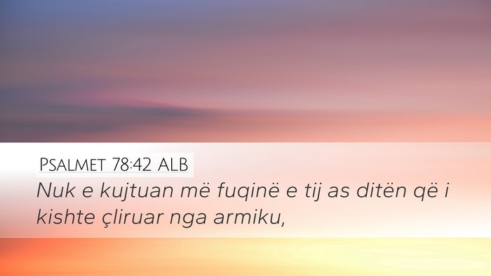 Psalmet 78:42 ALB Bible Verse Image