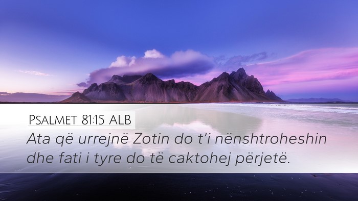 Psalmet 81:15 ALB Bible Verse Image