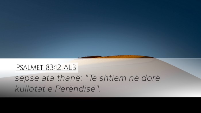 Psalmet 83:12 ALB Bible Verse Image