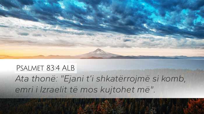 Psalmet 83:4 ALB Bible Verse Image